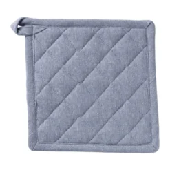 Pannenlap denim - blauw - 20x20 cm