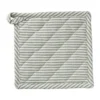 Pannenlap gestreept - groen/wit - 20x20 cm