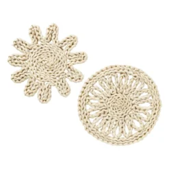 Panonderzetter bloem rond - mais - ø20 cm