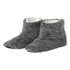 Pantoffels gemeleerd - donkergrijs - maat 37-38