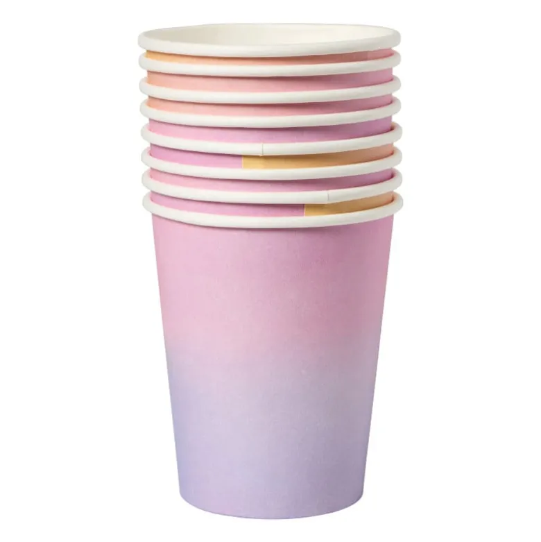 Papieren beker magic - multikleur - set van 8