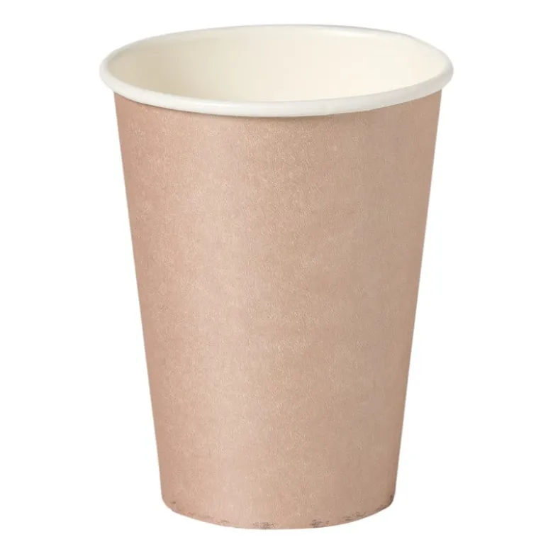 Papieren bekers - roségoudkleurig - set van 8