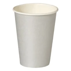 Papieren bekers - zilverkleurig - set van 8