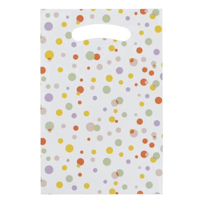 Papieren uitdeelzakjes - confetti - set van 10