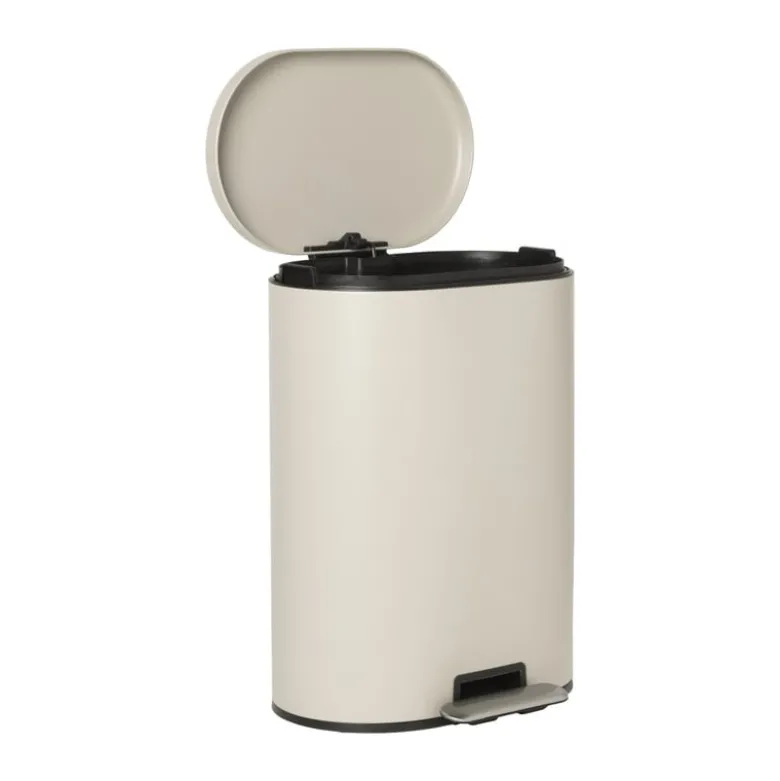 Pedaalemmer ovaal - beige - 50 liter