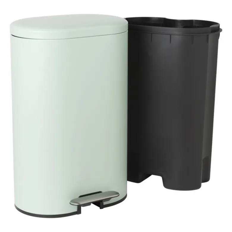 Pedaalemmer ovaal - groen - 30 liter
