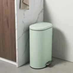Pedaalemmer ovaal - groen - 30 liter