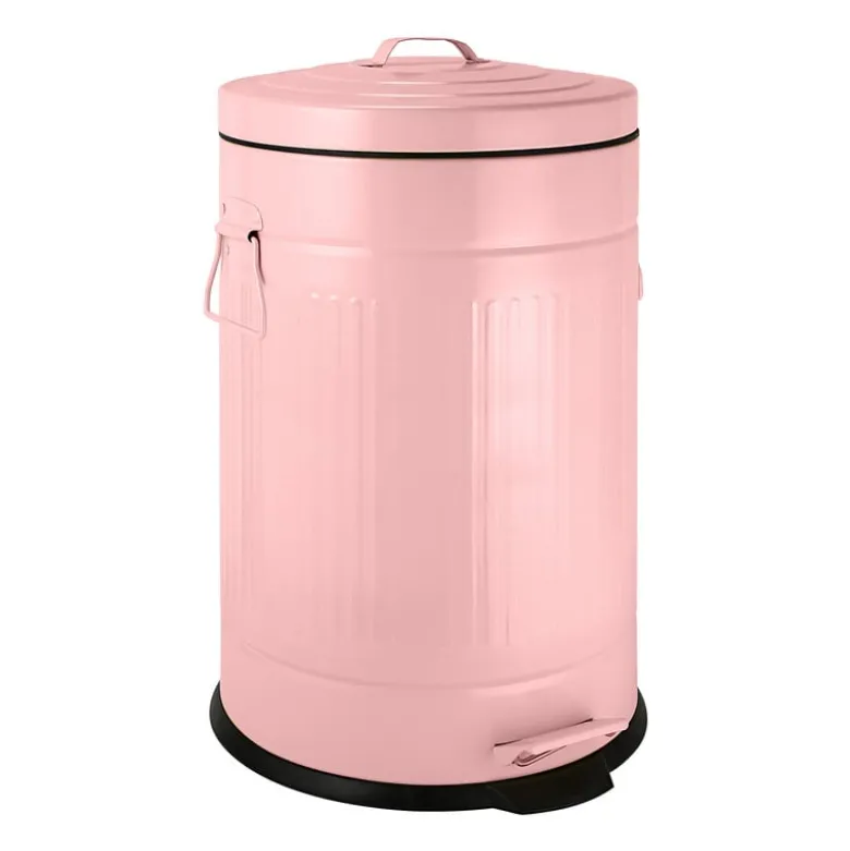 Pedaalemmer retro look - roze - 12 liter