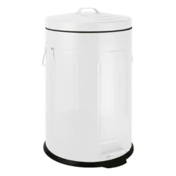 Pedaalemmer retro look - wit - 12 liter