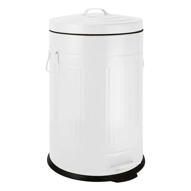 Pedaalemmer retro look - wit - 12 liter