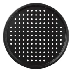 Pizzavorm geperforeerd - zwart - ø31 cm