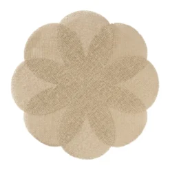 Placemat 3D bloem - bruin - ø38 cm