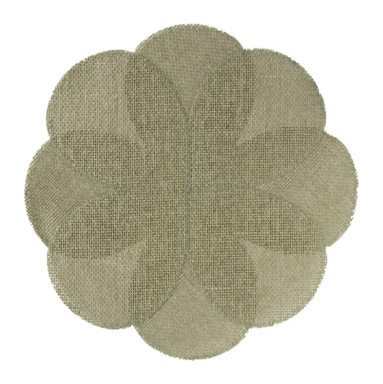 Placemat 3D bloem - groen - ø38 cm