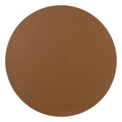 Placemat PU leer - bruin - ø38 cm