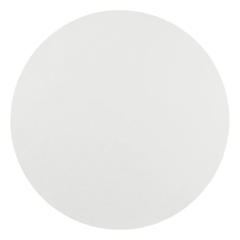 Placemat PU leer - crème - ø38 cm