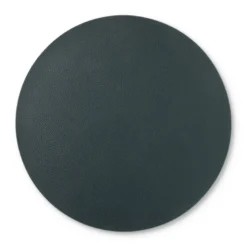 Placemat PU leer - donkergroen - ø38 cm