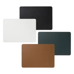 Placemat PU leer - donkergroen - 33x46 cm