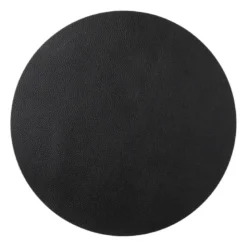 Placemat PU leer - zwart - ø38 cm