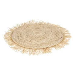 Placemat rond met franjes - ⌀38 cm
