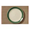 Placemats streep - roze/groen - set van 2