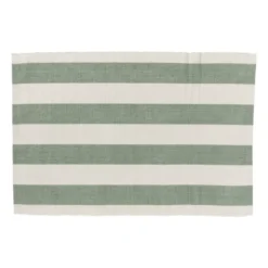 Placemat streep - groen - set van 2