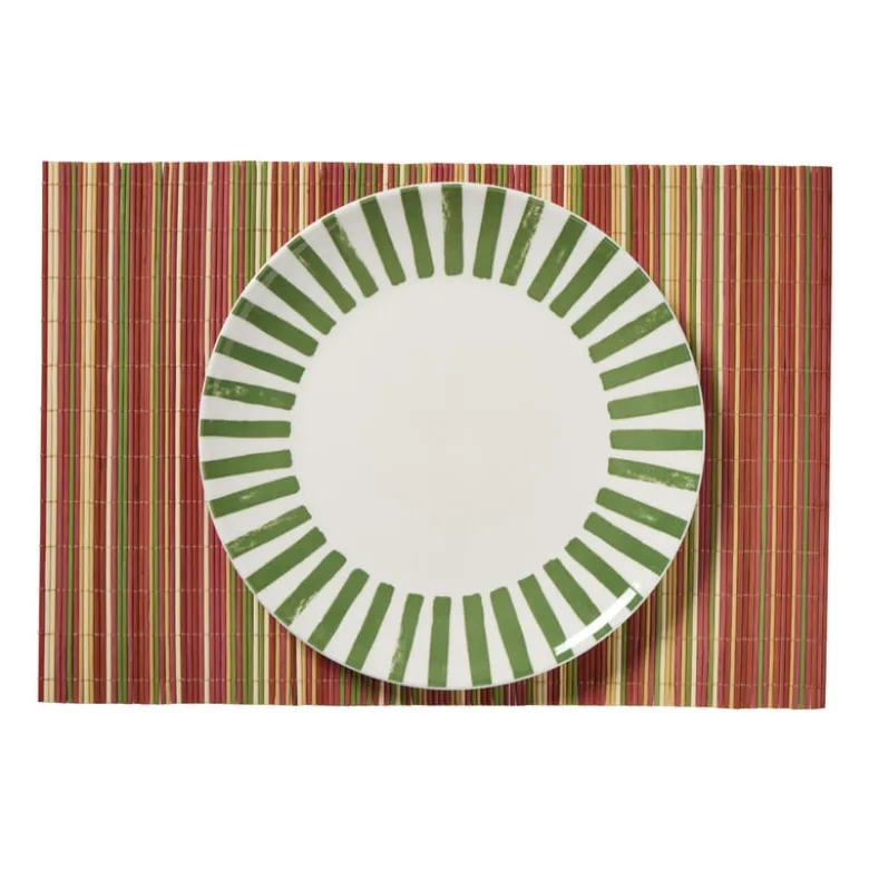 Placemat streepjes - multikleur - 30x45 cm