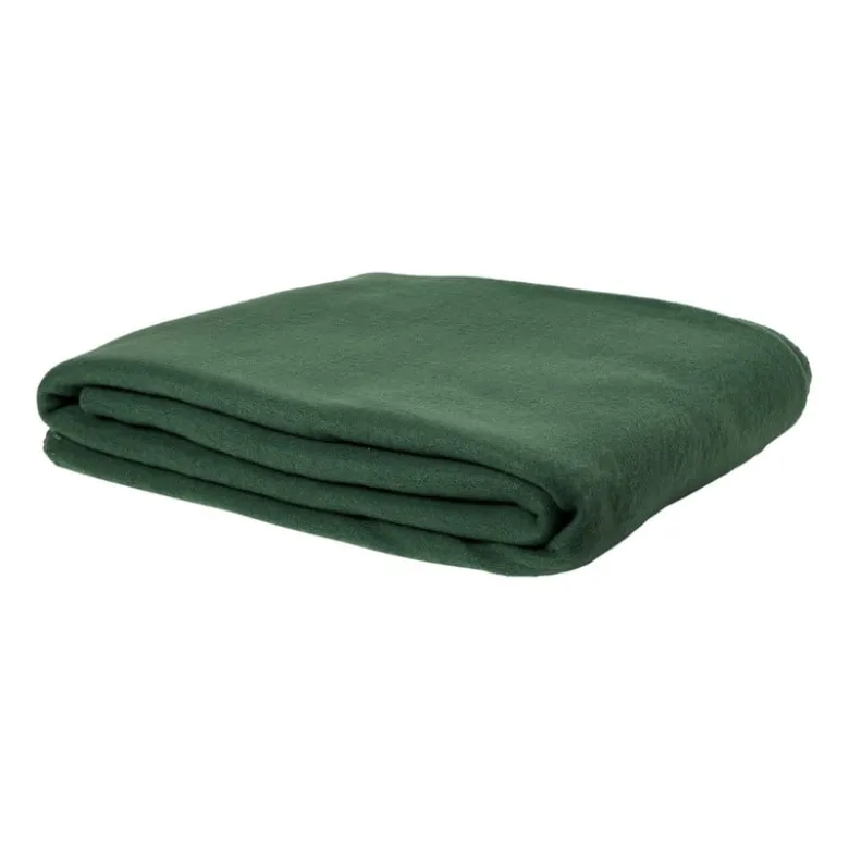 Plaid fleece - olijfgroen - 130x160 cm
