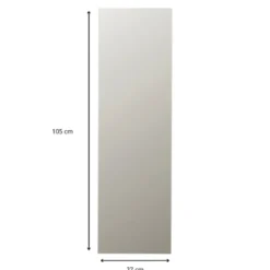 Plakspiegel - rechthoekig - 105x27cm