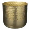 plantenpot relief - goud - 20x20x17 cm