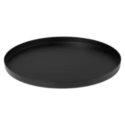 Plateau metaal rond - zwart - ø25x1.5 cm