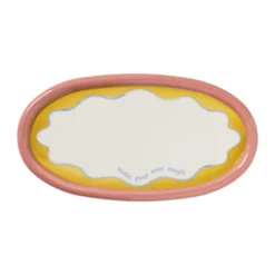 Plateau ovaal - multikleur - 1.8x16.3x30.5 cm - Happy at Home by Sanny