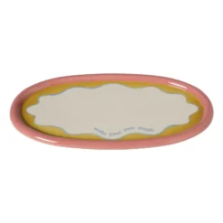 Plateau ovaal - multikleur - 1.8x16.3x30.5 cm - Happy at Home by Sanny