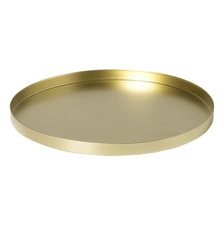 Plateau rond - goud - ø25x1.5 cm