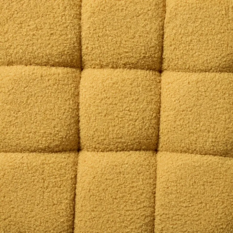 Poef chunk teddy - geel - 36x36x36 cm