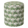 Poef palm - groen - ø35x39 cm