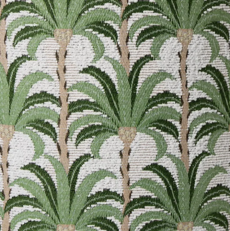 Poef palm - groen - ø35x39 cm