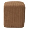 Poef rib vierkant- bruin - 38x35x35 cm