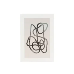 Poster abstract 1 - beige/zwart - 13x18 cm