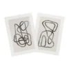 Poster abstract 2 - beige/zwart - 13x18 cm