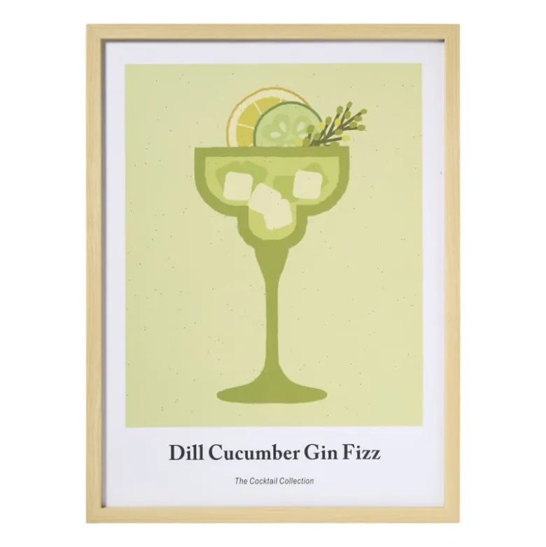 Poster gin - multikleur - 30x40 cm