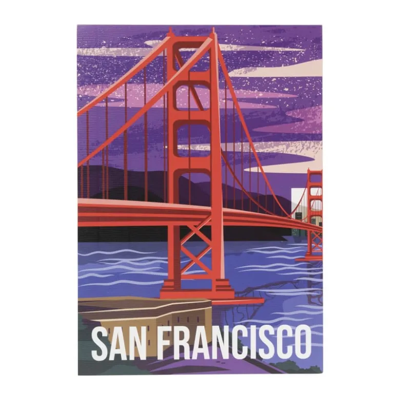 Poster San Francisco - multikleur - 21x30 cm