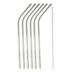 Rietjes RVS - zilver - set van 6