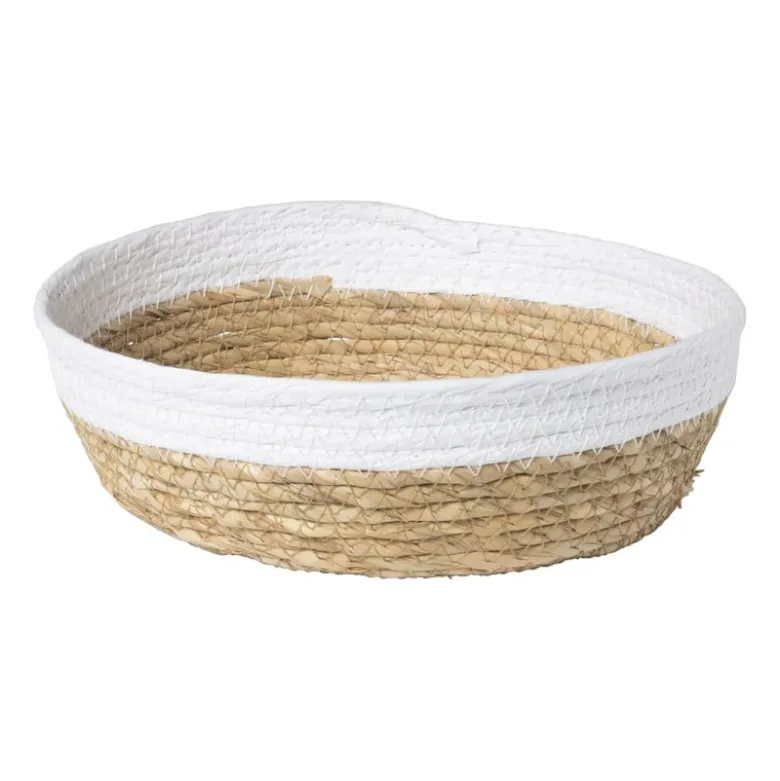 Ronde mand met witte rand - ø36x11 cm