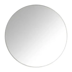 Ronde spiegel met witte lijst - ø70 cm