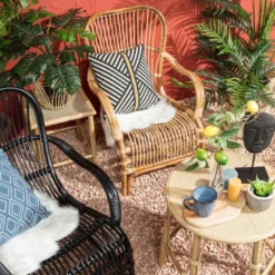 Rotan fauteuil Bandung - naturel - 83x69x84 cm