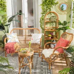 Rotan fauteuil Bandung - naturel - 83x69x84 cm