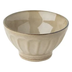 Schaal facet - beige - ⌀13x7.5 cm