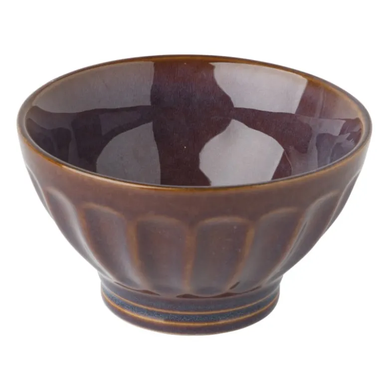 Schaal facet - bruin - ⌀13x7.5 cm