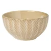 Schaal relief - beige - ø13x7.6 cm