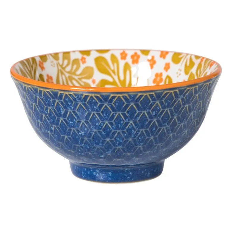 Schaaltje Anouk klein - blauw/geel - ø9x4.6 cm